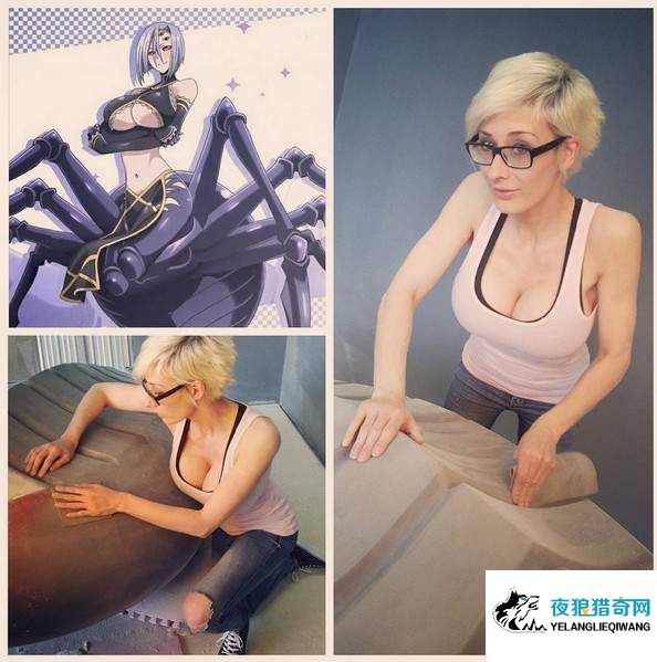 《真实版拉克大姊》国外coser爆乳性感诠释蜘蛛魔物娘 - 图片8
